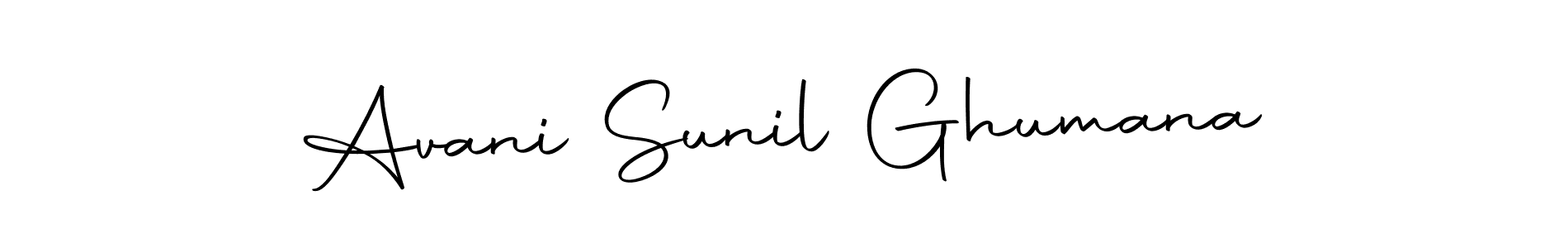 You should practise on your own different ways (Autography-DOLnW) to write your name (Avani Sunil Ghumana) in signature. don't let someone else do it for you. Avani Sunil Ghumana signature style 10 images and pictures png
