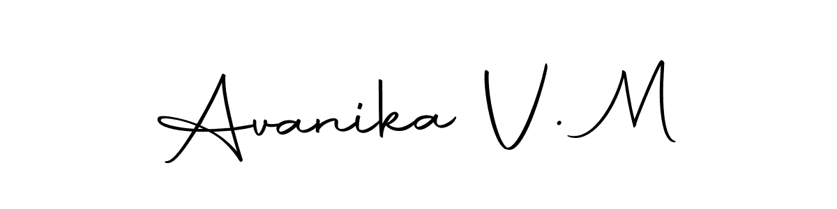 See photos of Avanika V. M official signature by Spectra . Check more albums & portfolios. Read reviews & check more about Autography-DOLnW font. Avanika V. M signature style 10 images and pictures png