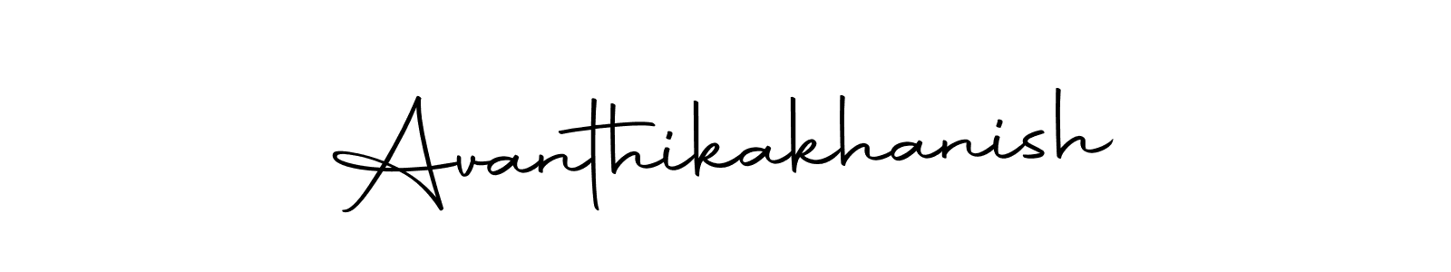 Create a beautiful signature design for name Avanthikakhanish. With this signature (Autography-DOLnW) fonts, you can make a handwritten signature for free. Avanthikakhanish signature style 10 images and pictures png