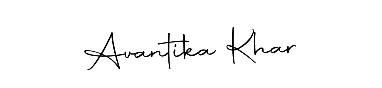 How to make Avantika Khar name signature. Use Autography-DOLnW style for creating short signs online. This is the latest handwritten sign. Avantika Khar signature style 10 images and pictures png