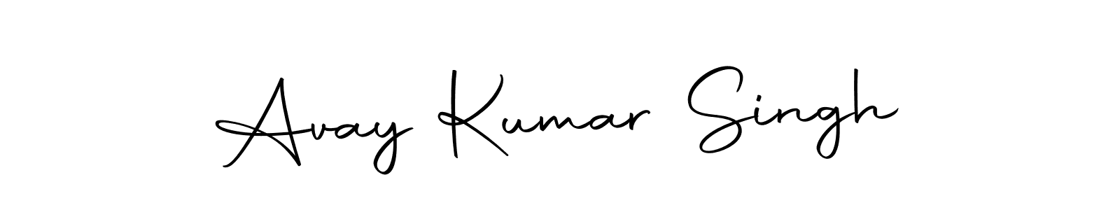 How to make Avay Kumar Singh name signature. Use Autography-DOLnW style for creating short signs online. This is the latest handwritten sign. Avay Kumar Singh signature style 10 images and pictures png