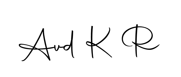 How to make Avd K R name signature. Use Autography-DOLnW style for creating short signs online. This is the latest handwritten sign. Avd K R signature style 10 images and pictures png