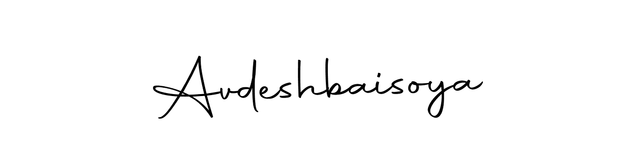 The best way (Autography-DOLnW) to make a short signature is to pick only two or three words in your name. The name Avdeshbaisoya include a total of six letters. For converting this name. Avdeshbaisoya signature style 10 images and pictures png