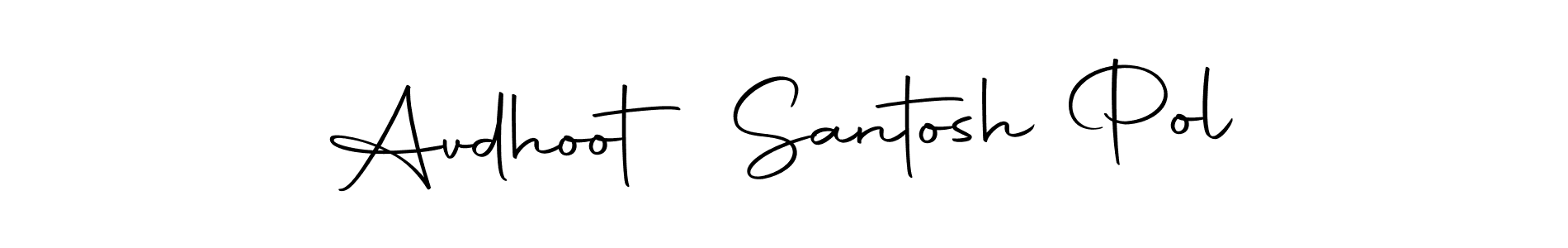 if you are searching for the best signature style for your name Avdhoot Santosh Pol. so please give up your signature search. here we have designed multiple signature styles  using Autography-DOLnW. Avdhoot Santosh Pol signature style 10 images and pictures png