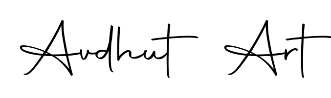 A dynamic signature style for Avdhut Art using Autography-DOLnW script. Designed to look authentic, handwritten, and professional. Avdhut Art signature style 10 images and pictures png