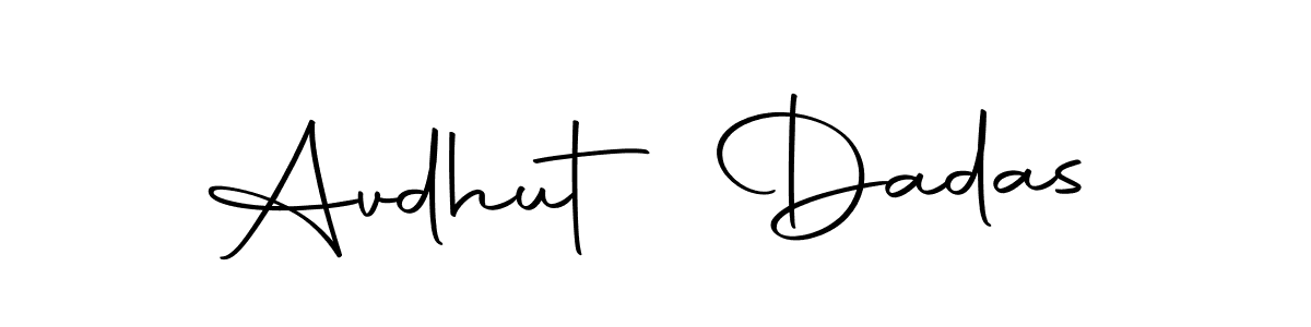 Create a beautiful signature design for name Avdhut Dadas. With this signature (Autography-DOLnW) fonts, you can make a handwritten signature for free. Avdhut Dadas signature style 10 images and pictures png