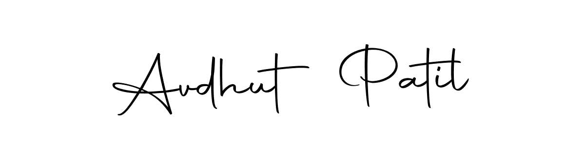 Create a beautiful signature design for name Avdhut Patil. With this signature (Autography-DOLnW) fonts, you can make a handwritten signature for free. Avdhut Patil signature style 10 images and pictures png