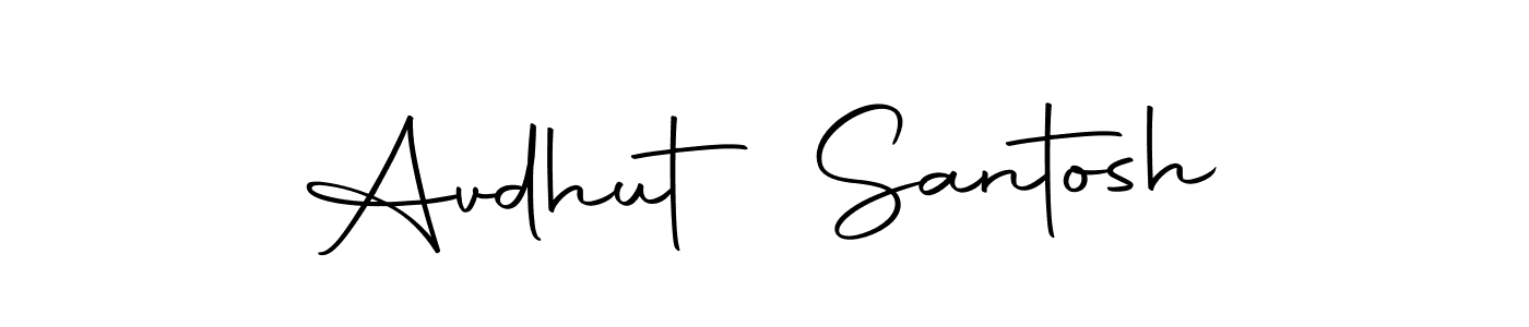 How to make Avdhut Santosh name signature. Use Autography-DOLnW style for creating short signs online. This is the latest handwritten sign. Avdhut Santosh signature style 10 images and pictures png