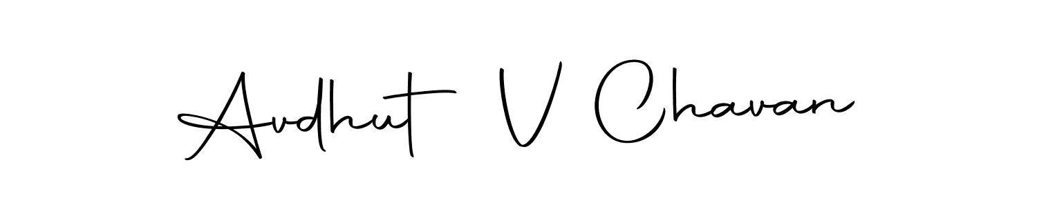 You can use this online signature creator to create a handwritten signature for the name Avdhut V Chavan. This is the best online autograph maker. Avdhut V Chavan signature style 10 images and pictures png