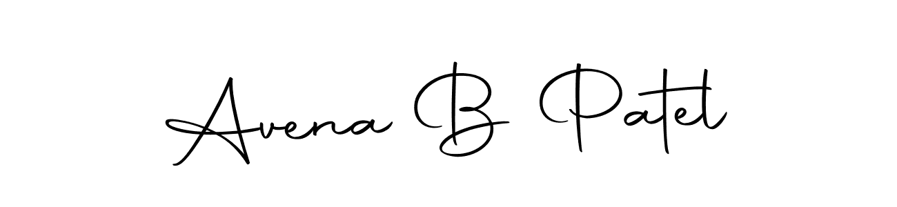 How to make Avena B Patel name signature. Use Autography-DOLnW style for creating short signs online. This is the latest handwritten sign. Avena B Patel signature style 10 images and pictures png