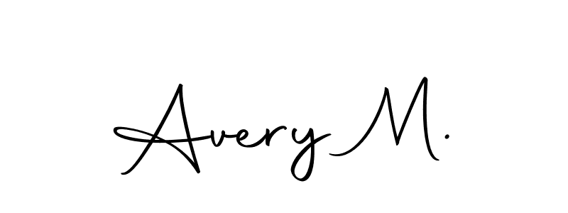 Avery M. stylish signature style. Best Handwritten Sign (Autography-DOLnW) for my name. Handwritten Signature Collection Ideas for my name Avery M.. Avery M. signature style 10 images and pictures png