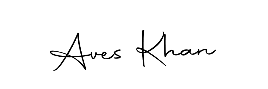 Create a beautiful signature design for name Aves Khan. With this signature (Autography-DOLnW) fonts, you can make a handwritten signature for free. Aves Khan signature style 10 images and pictures png
