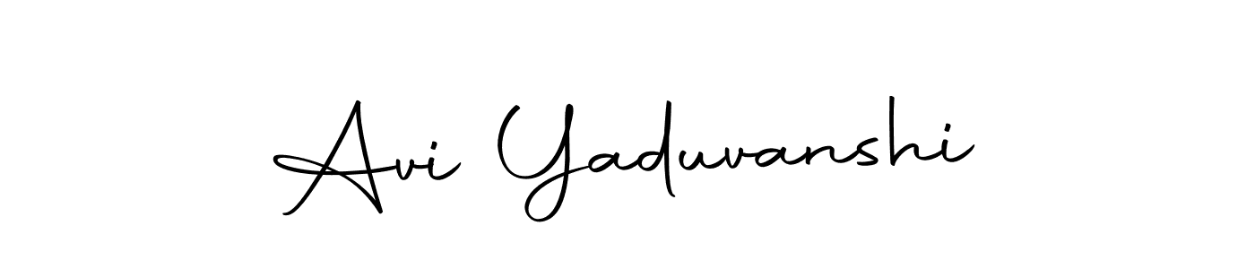 Create a beautiful signature design for name Avi Yaduvanshi. With this signature (Autography-DOLnW) fonts, you can make a handwritten signature for free. Avi Yaduvanshi signature style 10 images and pictures png