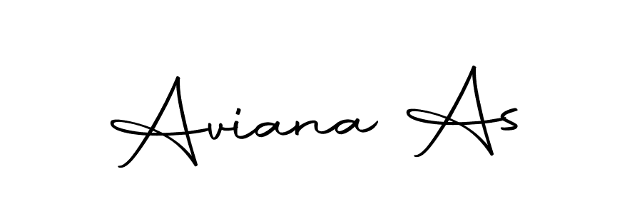 How to make Aviana As name signature. Use Autography-DOLnW style for creating short signs online. This is the latest handwritten sign. Aviana As signature style 10 images and pictures png