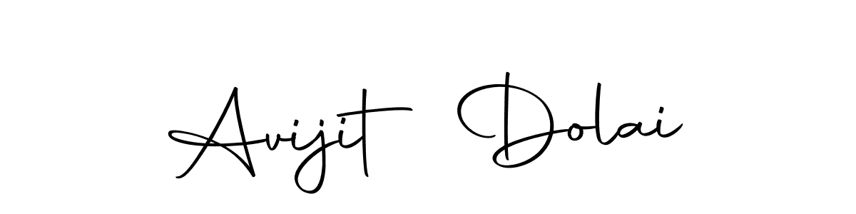 How to make Avijit Dolai name signature. Use Autography-DOLnW style for creating short signs online. This is the latest handwritten sign. Avijit Dolai signature style 10 images and pictures png