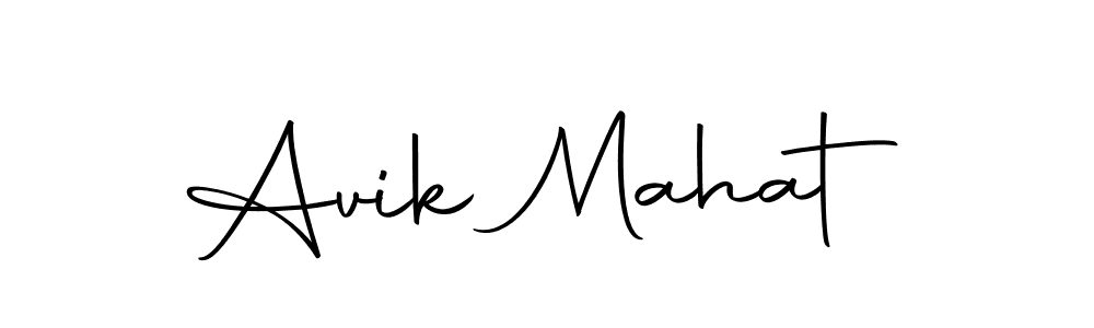 The best way (Autography-DOLnW) to make a short signature is to pick only two or three words in your name. The name Avik Mahat include a total of six letters. For converting this name. Avik Mahat signature style 10 images and pictures png