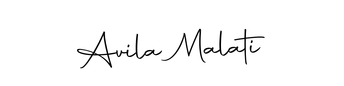 Create a beautiful signature design for name Avila Malati. With this signature (Autography-DOLnW) fonts, you can make a handwritten signature for free. Avila Malati signature style 10 images and pictures png