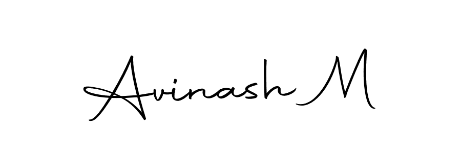 Design your own signature with our free online signature maker. With this signature software, you can create a handwritten (Autography-DOLnW) signature for name Avinash M. Avinash M signature style 10 images and pictures png