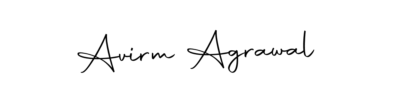 How to make Avirm Agrawal name signature. Use Autography-DOLnW style for creating short signs online. This is the latest handwritten sign. Avirm Agrawal signature style 10 images and pictures png