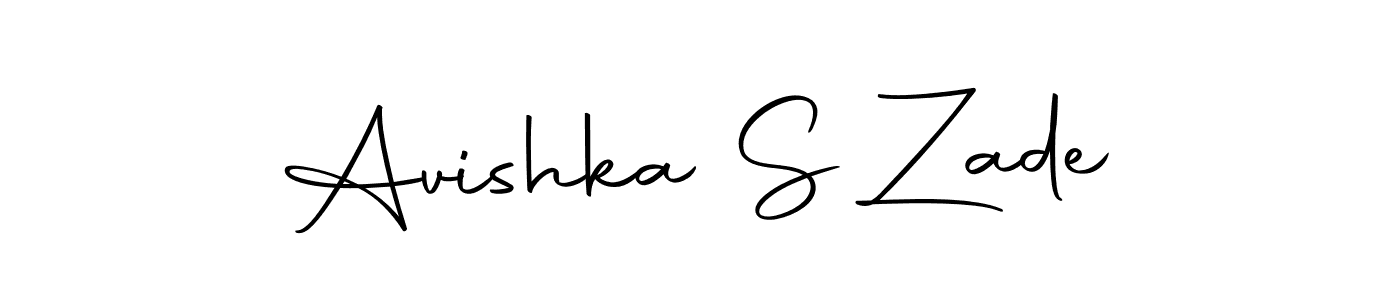 How to make Avishka S Zade name signature. Use Autography-DOLnW style for creating short signs online. This is the latest handwritten sign. Avishka S Zade signature style 10 images and pictures png