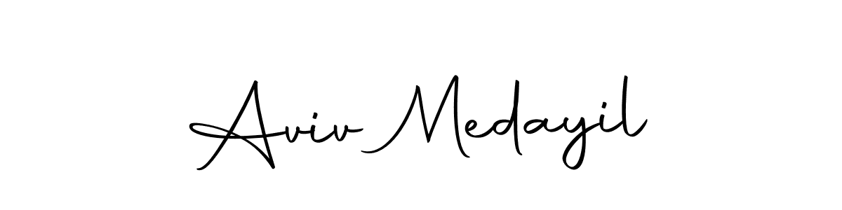 This is the best signature style for the Aviv Medayil name. Also you like these signature font (Autography-DOLnW). Mix name signature. Aviv Medayil signature style 10 images and pictures png