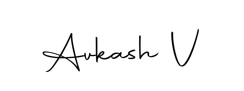 Make a beautiful signature design for name Avkash V. Use this online signature maker to create a handwritten signature for free. Avkash V signature style 10 images and pictures png
