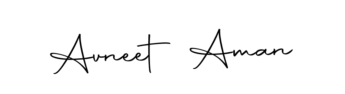 Use a signature maker to create a handwritten signature online. With this signature software, you can design (Autography-DOLnW) your own signature for name Avneet Aman. Avneet Aman signature style 10 images and pictures png