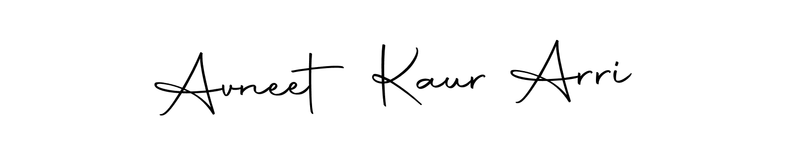 Use a signature maker to create a handwritten signature online. With this signature software, you can design (Autography-DOLnW) your own signature for name Avneet Kaur Arri. Avneet Kaur Arri signature style 10 images and pictures png