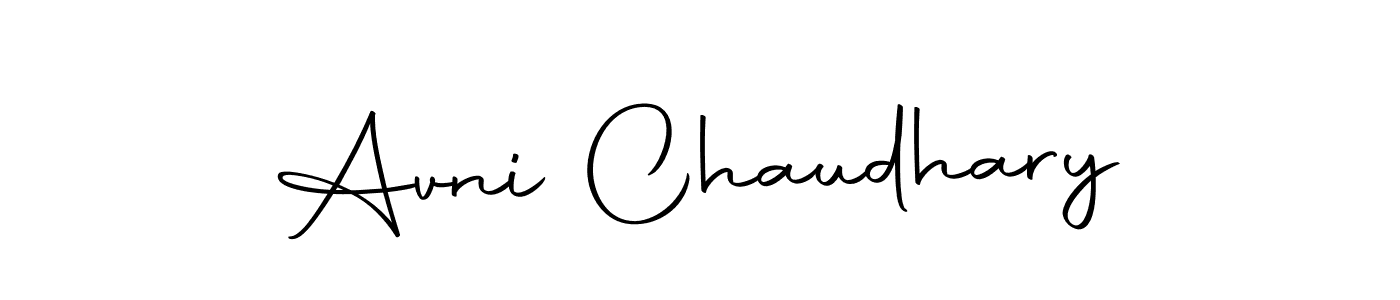 How to make Avni Chaudhary name signature. Use Autography-DOLnW style for creating short signs online. This is the latest handwritten sign. Avni Chaudhary signature style 10 images and pictures png