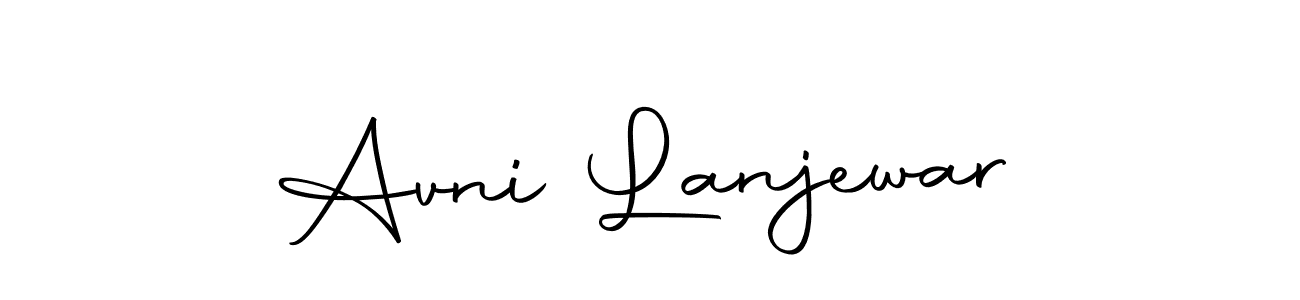 You should practise on your own different ways (Autography-DOLnW) to write your name (Avni Lanjewar) in signature. don't let someone else do it for you. Avni Lanjewar signature style 10 images and pictures png