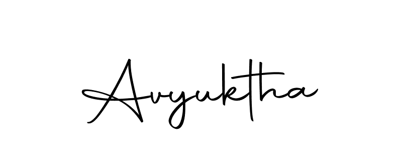 Use a signature maker to create a handwritten signature online. With this signature software, you can design (Autography-DOLnW) your own signature for name Avyuktha. Avyuktha signature style 10 images and pictures png