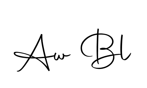 You should practise on your own different ways (Autography-DOLnW) to write your name (Aw Bl) in signature. don't let someone else do it for you. Aw Bl signature style 10 images and pictures png