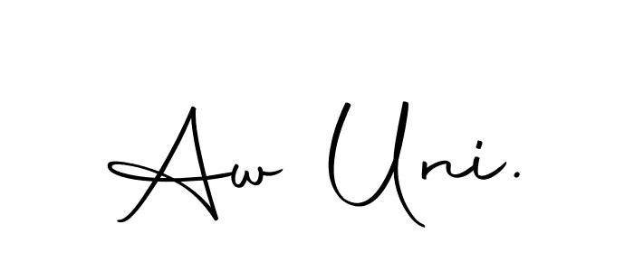 Make a beautiful signature design for name Aw Uni.. With this signature (Autography-DOLnW) style, you can create a handwritten signature for free. Aw Uni. signature style 10 images and pictures png