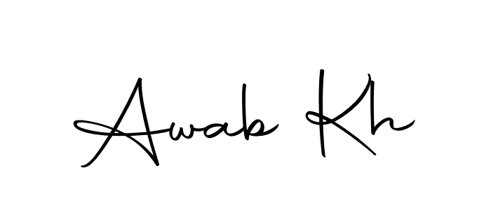 Autography-DOLnW is a professional signature style that is perfect for those who want to add a touch of class to their signature. It is also a great choice for those who want to make their signature more unique. Get Awab Kh name to fancy signature for free. Awab Kh signature style 10 images and pictures png