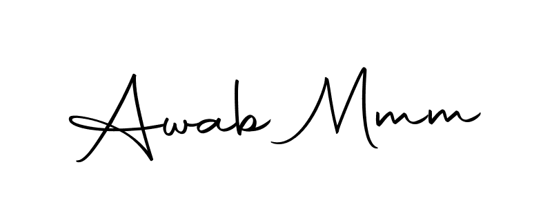 How to make Awab Mmm signature? Autography-DOLnW is a professional autograph style. Create handwritten signature for Awab Mmm name. Awab Mmm signature style 10 images and pictures png