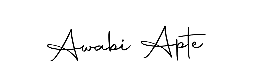 Design your own signature with our free online signature maker. With this signature software, you can create a handwritten (Autography-DOLnW) signature for name Awabi Apte. Awabi Apte signature style 10 images and pictures png