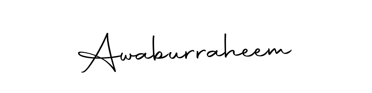 You can use this online signature creator to create a handwritten signature for the name Awaburraheem. This is the best online autograph maker. Awaburraheem signature style 10 images and pictures png