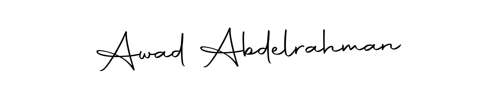 Create a beautiful signature design for name Awad Abdelrahman. With this signature (Autography-DOLnW) fonts, you can make a handwritten signature for free. Awad Abdelrahman signature style 10 images and pictures png