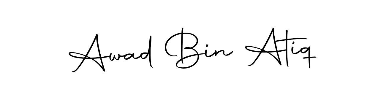You should practise on your own different ways (Autography-DOLnW) to write your name (Awad Bin Atiq) in signature. don't let someone else do it for you. Awad Bin Atiq signature style 10 images and pictures png