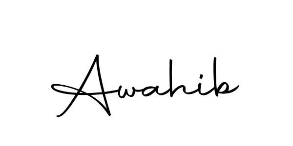 Use a signature maker to create a handwritten signature online. With this signature software, you can design (Autography-DOLnW) your own signature for name Awahib. Awahib signature style 10 images and pictures png