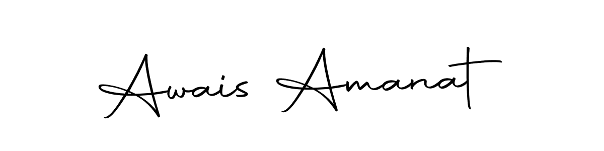 How to make Awais Amanat name signature. Use Autography-DOLnW style for creating short signs online. This is the latest handwritten sign. Awais Amanat signature style 10 images and pictures png