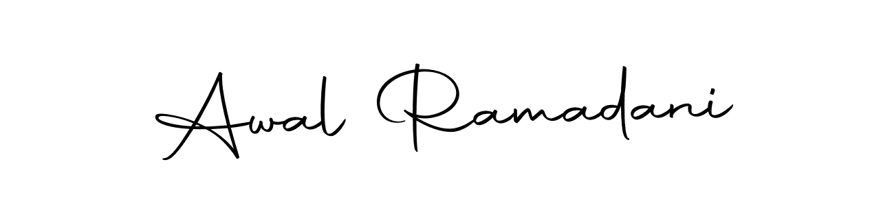 Design your own signature with our free online signature maker. With this signature software, you can create a handwritten (Autography-DOLnW) signature for name Awal Ramadani. Awal Ramadani signature style 10 images and pictures png