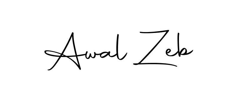 Design your own signature with our free online signature maker. With this signature software, you can create a handwritten (Autography-DOLnW) signature for name Awal Zeb. Awal Zeb signature style 10 images and pictures png