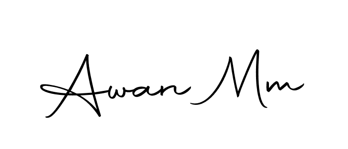 You should practise on your own different ways (Autography-DOLnW) to write your name (Awan Mm) in signature. don't let someone else do it for you. Awan Mm signature style 10 images and pictures png