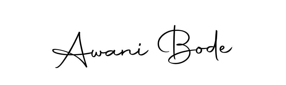 The best way (Autography-DOLnW) to make a short signature is to pick only two or three words in your name. The name Awani Bode include a total of six letters. For converting this name. Awani Bode signature style 10 images and pictures png