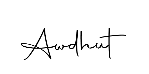if you are searching for the best signature style for your name Awdhut. so please give up your signature search. here we have designed multiple signature styles  using Autography-DOLnW. Awdhut signature style 10 images and pictures png