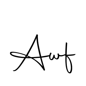 Use a signature maker to create a handwritten signature online. With this signature software, you can design (Autography-DOLnW) your own signature for name Awf. Awf signature style 10 images and pictures png