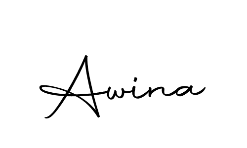 Make a beautiful signature design for name Awina. With this signature (Autography-DOLnW) style, you can create a handwritten signature for free. Awina signature style 10 images and pictures png