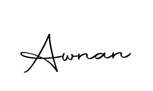 Use a signature maker to create a handwritten signature online. With this signature software, you can design (Autography-DOLnW) your own signature for name Awnan. Awnan signature style 10 images and pictures png