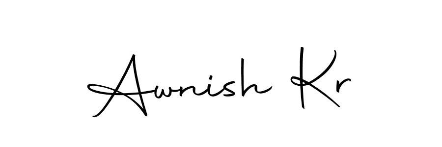 Make a beautiful signature design for name Awnish Kr. Use this online signature maker to create a handwritten signature for free. Awnish Kr signature style 10 images and pictures png